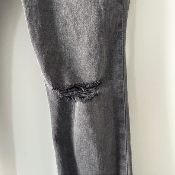 Madewell Curvy High-Rise Skinny Jeans Gray distressed button zip pockets stretch - Picture 4 of 13